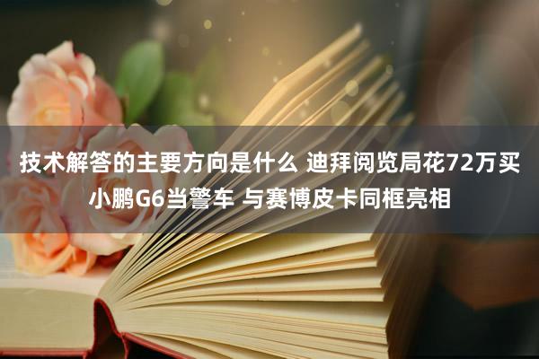 技术解答的主要方向是什么 迪拜阅览局花72万买小鹏G6当警车 与赛博皮卡同框亮相