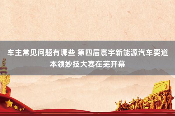 车主常见问题有哪些 第四届寰宇新能源汽车要道本领妙技大赛在芜开幕