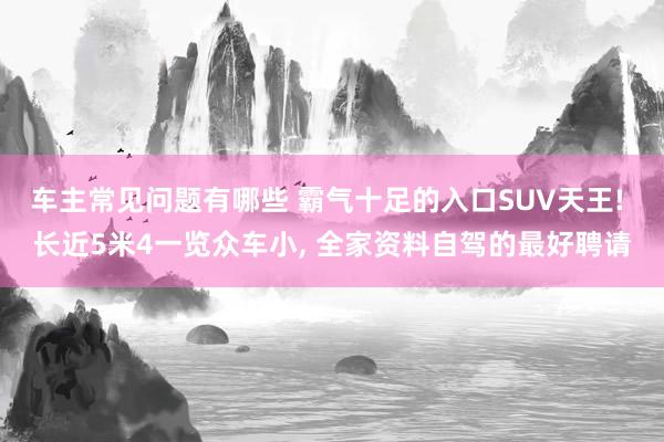 车主常见问题有哪些 霸气十足的入口SUV天王! 长近5米4一览众车小, 全家资料自驾的最好聘请