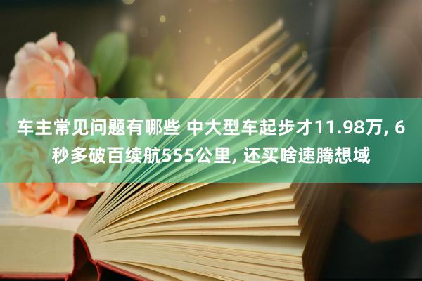 车主常见问题有哪些 中大型车起步才11.98万, 6秒多破百续航555公里, 还买啥速腾想域