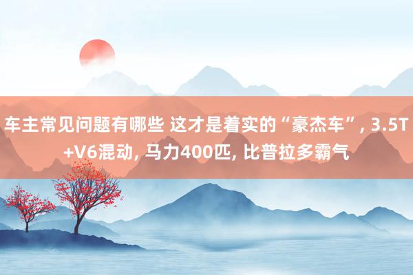 车主常见问题有哪些 这才是着实的“豪杰车”, 3.5T+V6混动, 马力400匹, 比普拉多霸气