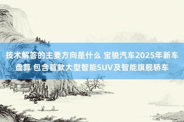 技术解答的主要方向是什么 宝骏汽车2025年新车盘算 包含首款大型智能SUV及智能旗舰轿车